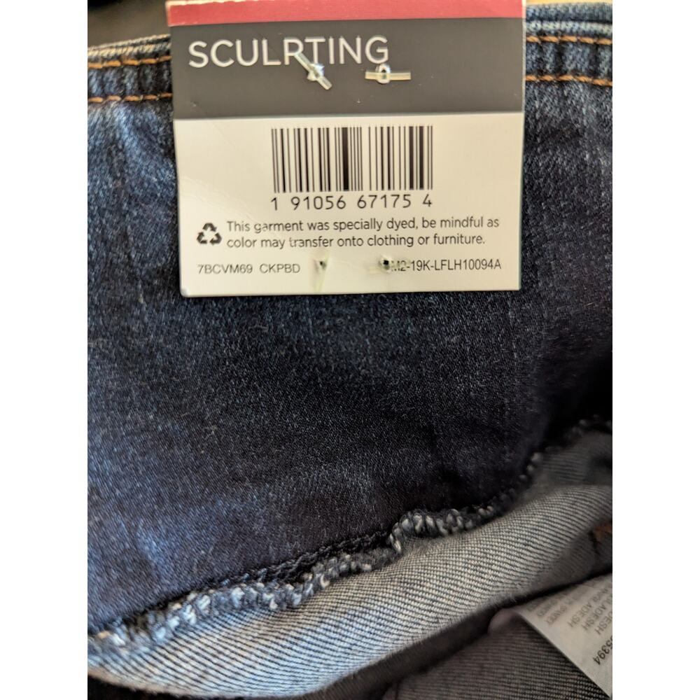 Lee Womens 24W Sculpting Slim Leg Dark Rinse Mid Rise Pull On Jeans Infinity NEW - Picture 8 of 8